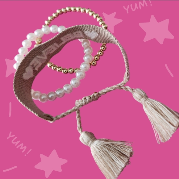 Breast Cancer Awareness 🎀 Set of 6 Bracelets NEW IN PACKAGE - Picture 3 of 8